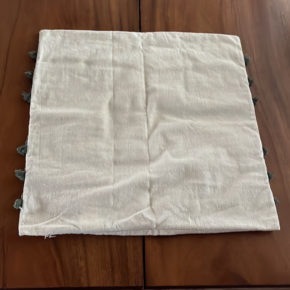 Morgan Home square fringe pillow cover in sage - Picture 10 of 10